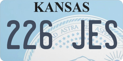 KS license plate 226JES