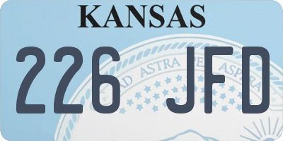 KS license plate 226JFD