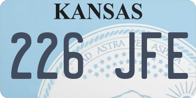 KS license plate 226JFE