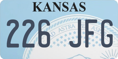 KS license plate 226JFG