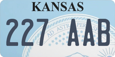 KS license plate 227AAB