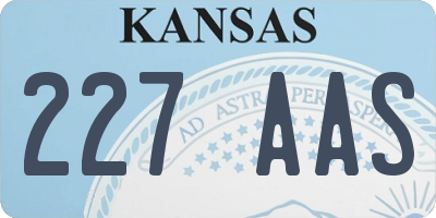 KS license plate 227AAS