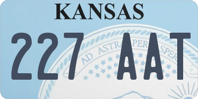 KS license plate 227AAT