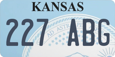 KS license plate 227ABG
