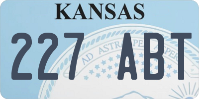 KS license plate 227ABT