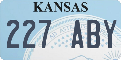 KS license plate 227ABY