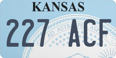 KS license plate 227ACF