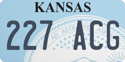 KS license plate 227ACG