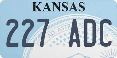 KS license plate 227ADC