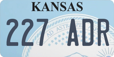 KS license plate 227ADR