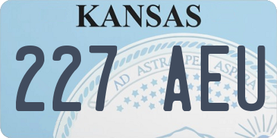 KS license plate 227AEU