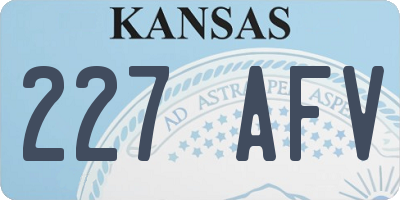 KS license plate 227AFV