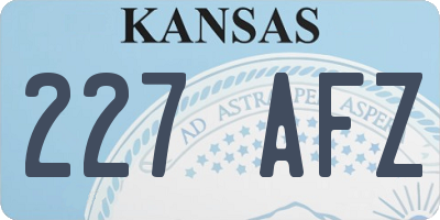 KS license plate 227AFZ
