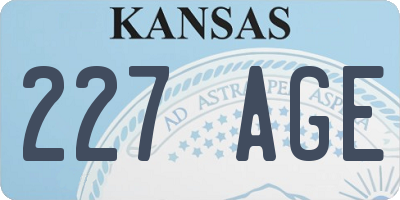 KS license plate 227AGE