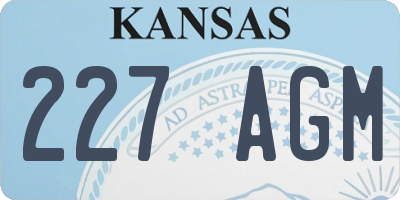 KS license plate 227AGM
