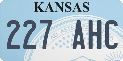 KS license plate 227AHC
