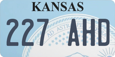 KS license plate 227AHD
