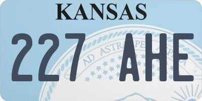 KS license plate 227AHE