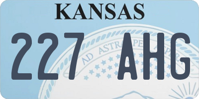 KS license plate 227AHG