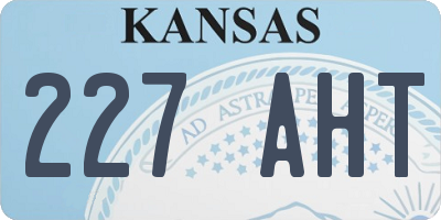 KS license plate 227AHT