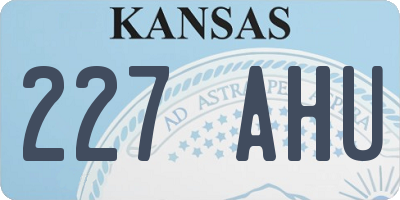 KS license plate 227AHU