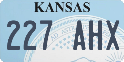 KS license plate 227AHX