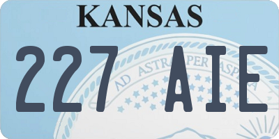 KS license plate 227AIE