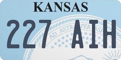 KS license plate 227AIH