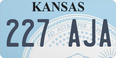 KS license plate 227AJA