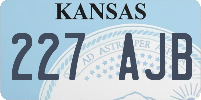 KS license plate 227AJB