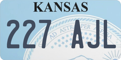KS license plate 227AJL
