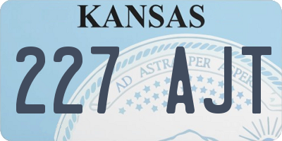 KS license plate 227AJT