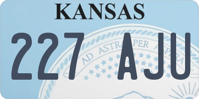 KS license plate 227AJU