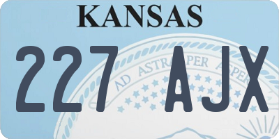 KS license plate 227AJX