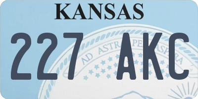 KS license plate 227AKC