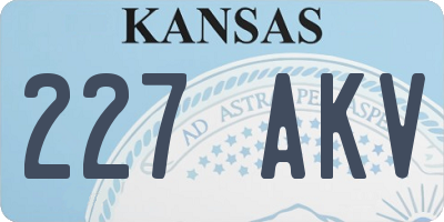 KS license plate 227AKV