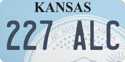 KS license plate 227ALC