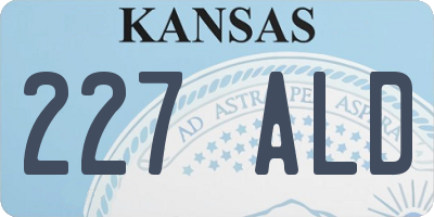 KS license plate 227ALD