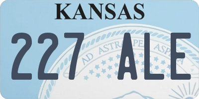 KS license plate 227ALE