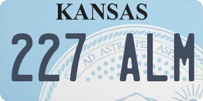 KS license plate 227ALM