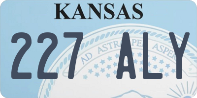 KS license plate 227ALY