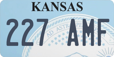 KS license plate 227AMF