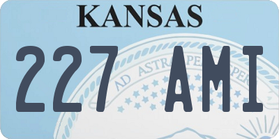 KS license plate 227AMI