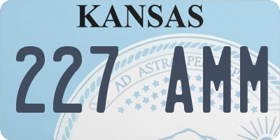 KS license plate 227AMM