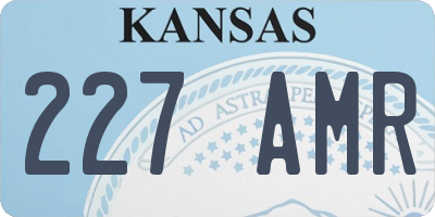 KS license plate 227AMR