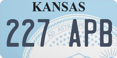 KS license plate 227APB