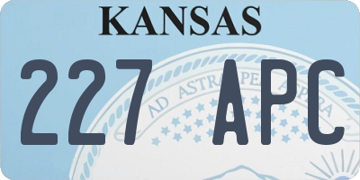 KS license plate 227APC