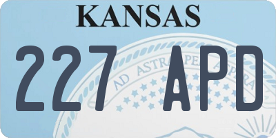 KS license plate 227APD