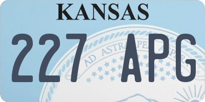 KS license plate 227APG