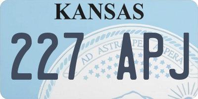 KS license plate 227APJ